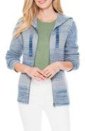 Nic + Zoe Autumn Sky Zip Hoodie Sweater by Vanessa Jane