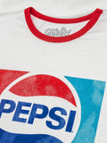 Pepsi Ringer T-Shirt - White and Red by Tee Luv