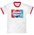 Pepsi Ringer T-Shirt - White and Red by Tee Luv