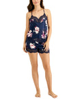 Inc Lace-Trim Satin Cami and Shorts Sleep Set, Size XS by Vanessa Jane