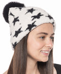 Jenni Fuzzy Jacquard Pom Pom Beanie by Vanessa Jane