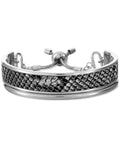 Alfani Silver-Tone Faux-Leather Slider Bracelet by Vanessa Jane