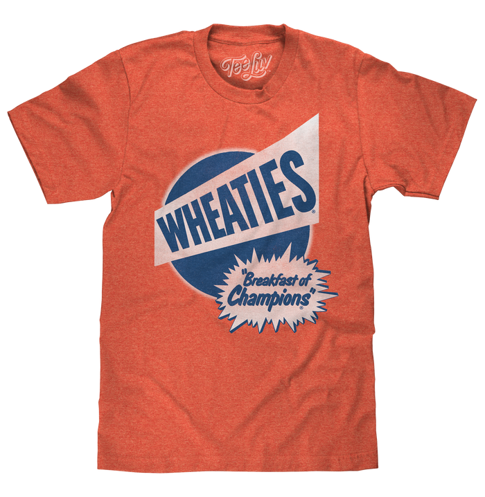 Wheaties Breakfast of Champions T-Shirt - Orange by Tee Luv