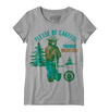 Smokey Bear Please Be Careful Prevent Wildfires  Women's Scoopneck T-Shirt - Gray