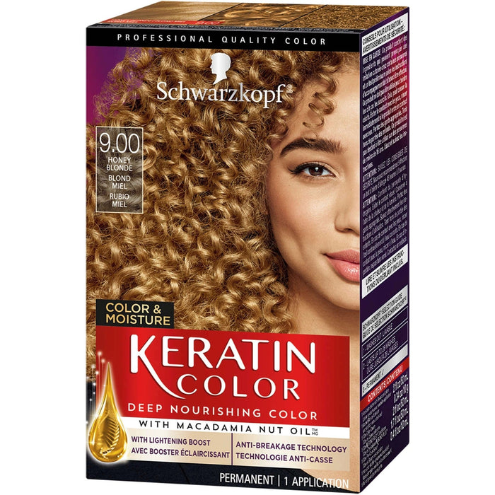 Schwarzkopf Keratin Permanent Hair Color - Midnight Black - 2.08 Fl Oz by Pasteur Pharmacy