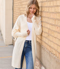 Solid Color Open Front Cardigan with Tie - Apricot by Boutique 23