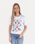 Christmas Tree Snowflake Sprinkles Graphic Tee - White by Boutique 23