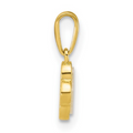 10k Gold Mother of Pearl Clover Pendant by Fine Color Jewels