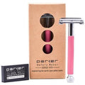 Parker 29L Pink Women's Long Handle Butterfly Open Safety Razor by Pasteur Pharmacy