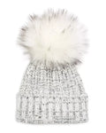 Kyi Kyi Chunky Wool Blend Beanie with Faux Fur Pom by Vanessa Jane