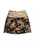 Boston Proper Swim Sense Filigree Status Print High Waisted Skirted Bottom, Small by Vanessa Jane