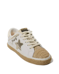 Vintage Havana Taupe Multi Raffia Sneaker, Size 6 by Vanessa Jane