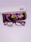Vera Bradley Jennifer Eyeglasses + 1.00 With Power Purple Punch by Vanessa Jane