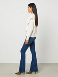 Bcbgmaxazria Flounce Trim Sweater – Gardenia by Vanessa Jane