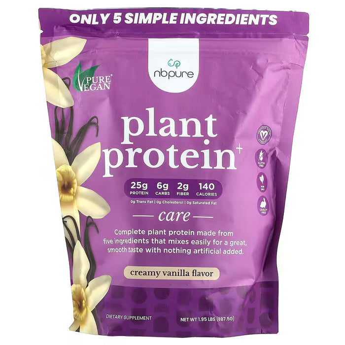 NB Pure Plant Protein+, Creamy Vanilla, 1.95 Lbs (887.5 G) by Pasteur Pharmacy