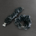 Black Velvet Buckle Scrunchie - No Snagging, No Tangles by Buckle Scrunchies by RE.STATEMENT