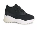 Wanted Womens Fly Knit Lace up Jogger Shoes with Chunky Bottom , 10M/Black by Vanessa Jane