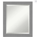 Amanti Art Brushed Nickel Framed Bathroom Vanity Mirror, Size 40x30 by Vanessa Jane