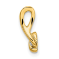 14K Gold Lab Grown Diamond Solitaire Pendant by Fine Color Jewels