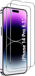 iPhone 14 Pro 6.1-inch Protection Kit Bundle - Folio Wallet Case with Tempered Glass Screen and Camera Protector (Black) by Zerodamage Sahara Case LLC