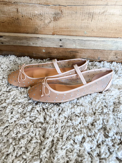 Marie Rhinestone Flat - Nude by Boutique 23
