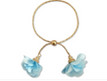 Inc International Concepts Imitation Pearl and Fabric Flower Bolo Bracelet by Vanessa Jane