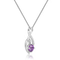 Amethyst Treble Clef Music Necklace by Fine Color Jewels