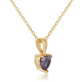 Alexandrite Yellow Gold Heart Necklace by Fine Color Jewels