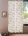 DaDa Bedding Set of 2-Pieces Hint of Mint Dainty Floral Pink Roses Cottage Sheer Window Panel Curtains (JHW3036) by DaDalogy Bedding Collection