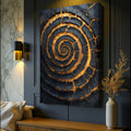 Black and Gold Spiral Wall Art by Tailored Canvases