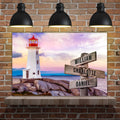 Lighthouse Family Names Sign by Tailored Canvases