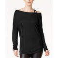 Bar III Womens Strappy Off-the-Shoulder T-Shirt, Size Small by Vanessa Jane