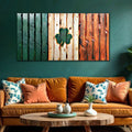 Irish Shamrock Glory Wooden Flag Wall Art by Tailored Canvases