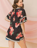 Tiered Ruffle Sleeve Floral Print Top by Boutique 23