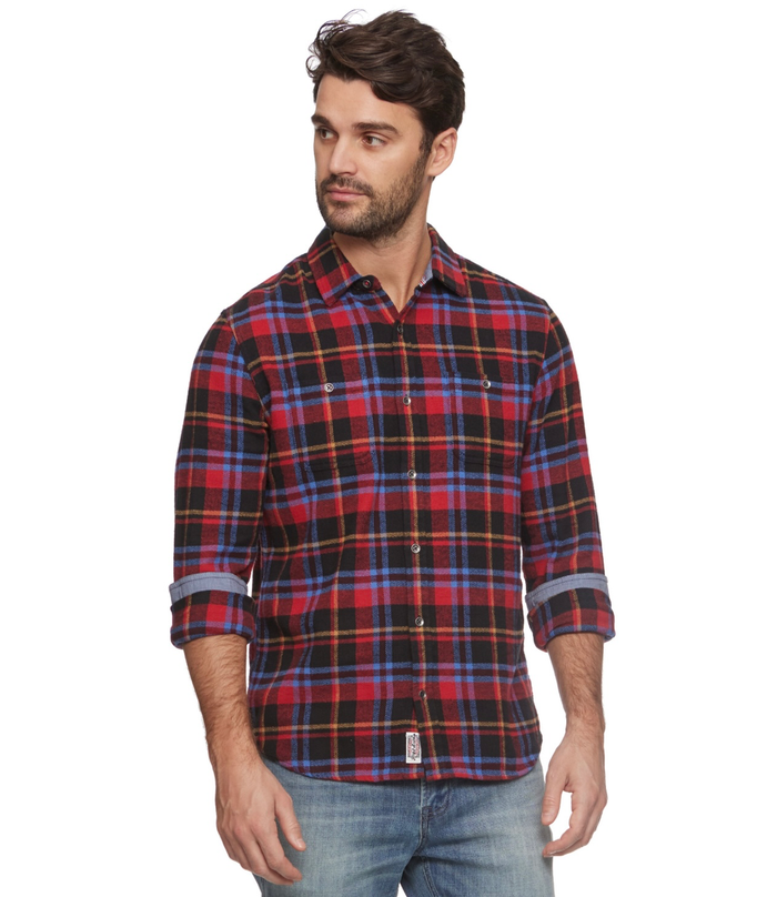 Ladson LS Stretch Herringbone Flannel by Boutique 23