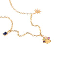 Paw Charm Necklace 18K Gold Over Silver by Fine Color Jewels