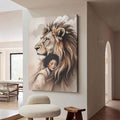 Lion And Girl Faith Wall Art by Tailored Canvases