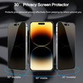 iPhone 15 Plus Privacy Tempered Glass Screen Protector - 2-Pack, Anti-Spy | ZeroDamage by Zerodamage Sahara Case LLC