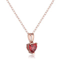Garnet Heart Necklace by Fine Color Jewels