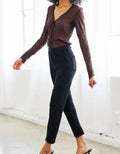 Haven High Rise Slim Straight Jeans - Black by Boutique 23