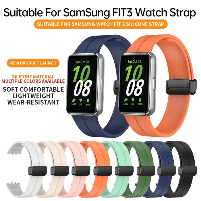 Silicone Samsung Galaxy Watch Band For Fit 3 by Arleathercraft