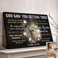 Personalized God Saw You Getting Tired Memorial Sign IV by Tailored Canvases