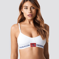 Calvin Klein Womens Monogram Unlined Triangle Bralette by Vanessa Jane