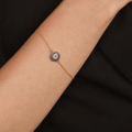 Classic Sapphire Evil Eye Bracelet by Fine Color Jewels
