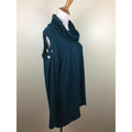 Belldini Womens Cut Out Sleeve Back Cowl Neck Shirt, 2X/Winter Teal by Vanessa Jane