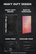 Samsung Galaxy Tab S11 Ultra Case - Heavy-Duty with Hand & Shoulder Strap | Raider-X Series by Zerodamage Sahara Case LLC