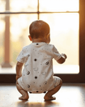 short sleeve romper | celestial by Finn + Emma