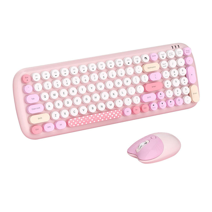 Wireless Keyboard & Mouse Combo - Soft Click, Colorful 100 Keys by Zerodamage Sahara Case LLC