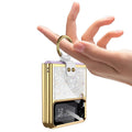 Inspire Series Marble Case with Ring - Samsung Galaxy Z Flip4 by Zerodamage Sahara Case LLC