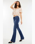 Eliza High Rise Slit Bootcut Jeans by Boutique 23